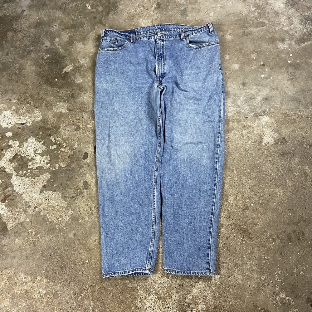 Vintage 90s Levis 560 Jeans Size 42x30 Blue Denim Medium Wash Comfort Loose Fit